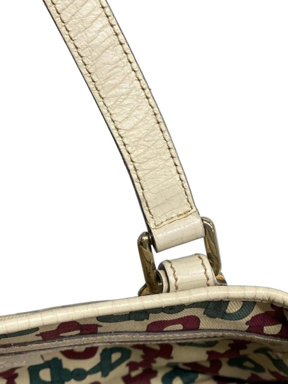 GUCCI GG/Sherry (Web) 137396 Beige Cream Multi Jacquard Leather Tote Bag - Picture 7 of 15
